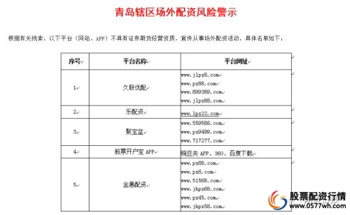 炒股配资公司_非法场外配资防范措施_场外配资风险警示